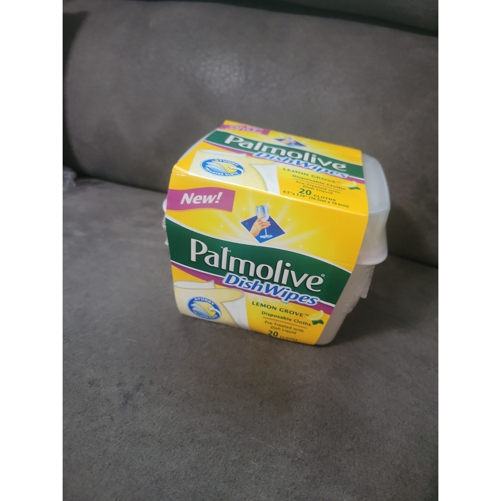 Palmolive Dish Wipes Lemon Grove Pretreated Disposable Cloths Discontinued 20 Ct